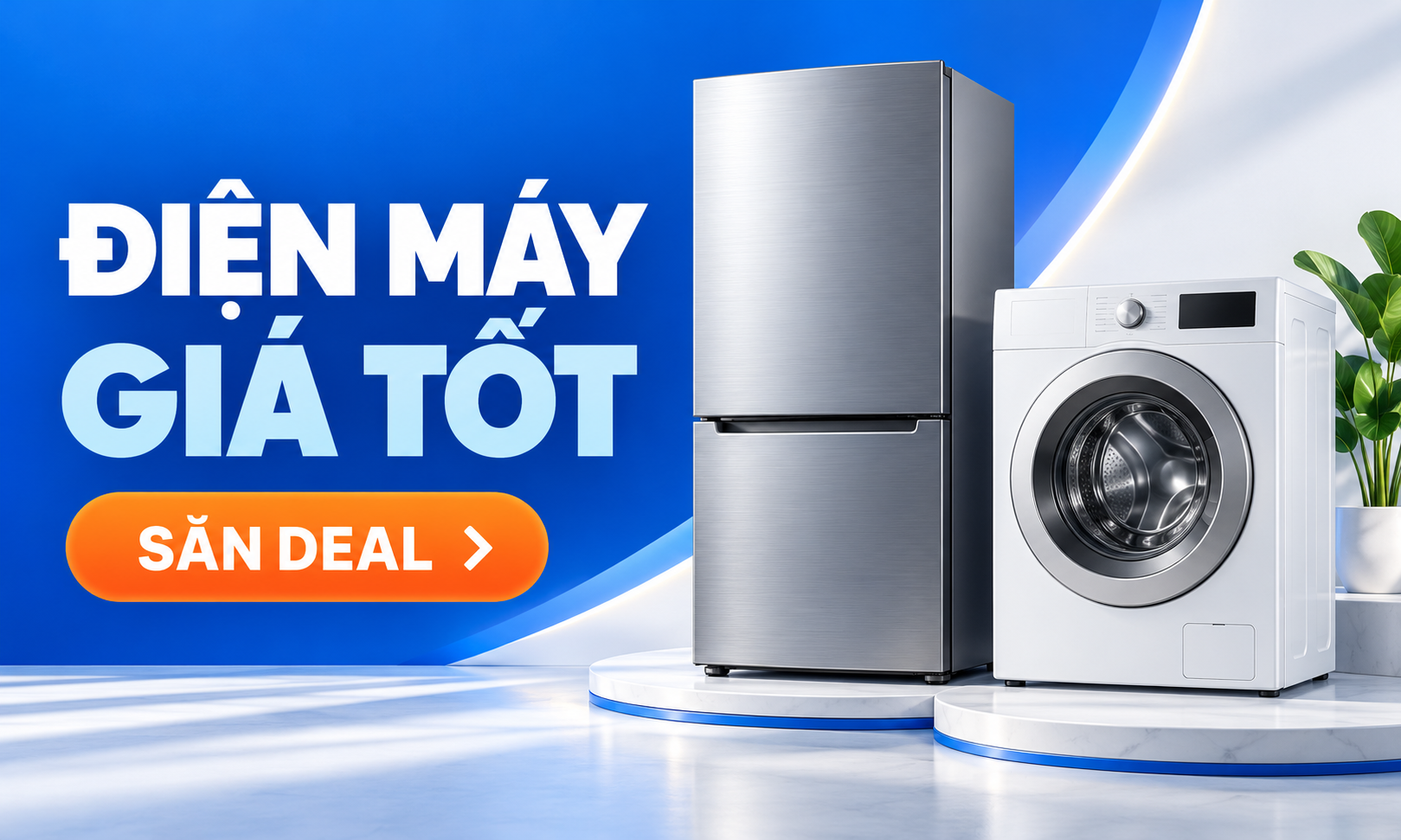 Thẻ ưu đãi Điện máy giá tốt - Săn deal Tủ lạnh inverter và Máy giặt cửa trước chính hãng