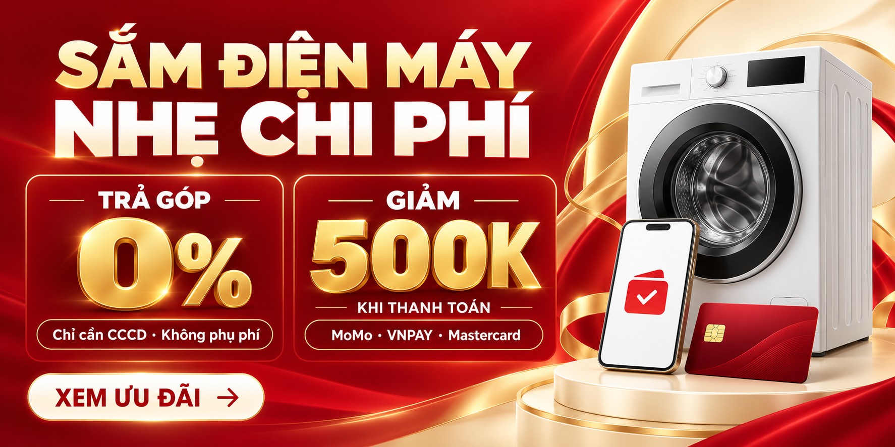 Banner Sắm đồ xịn đón giá tốt - Đại tiệc công nghệ gia dụng nhà bếp ưu đãi hấp dẫn