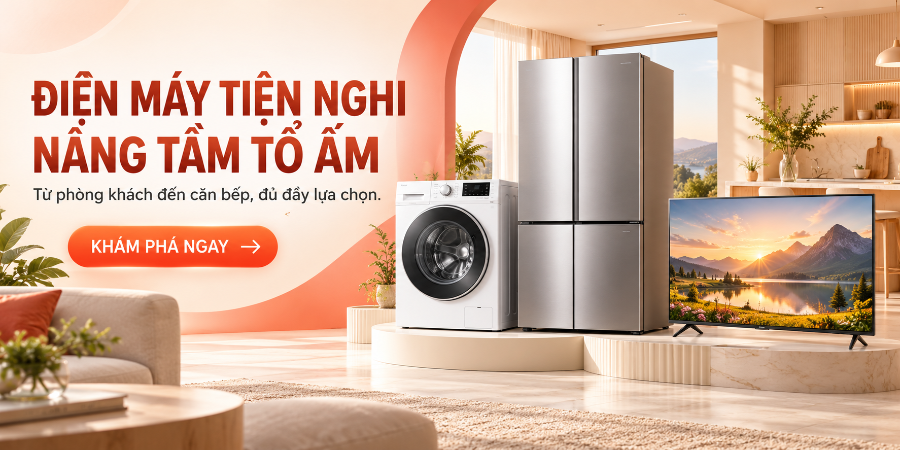 Banner Sắm đồ xịn đón giá tốt - Đại tiệc công nghệ gia dụng nhà bếp ưu đãi hấp dẫn