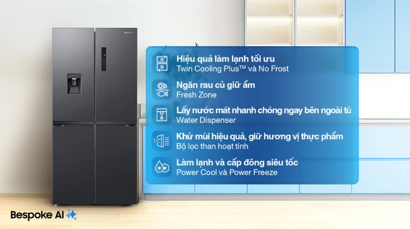 Tủ lạnh Samsung Inverter 488L RF48A4010B4